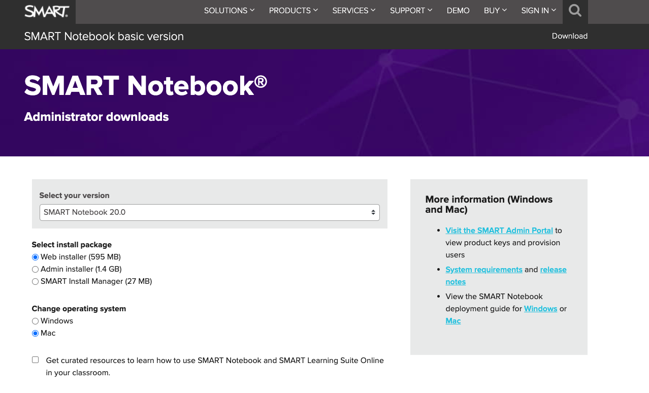 smart notebook software for mac